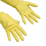 Перчатки латексные Контракт, жёлтые, размер L, Vileda Professional, 101018, купить, цена, стоимость, оптом