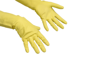 Перчатки латексные Контракт, жёлтые, размер L, Vileda Professional, 101018, купить, цена, стоимость, оптом