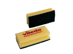 Губка Максимальная жесткость, жёлтая, черный абразив, Vileda Professional, 102565, купить, цена, стоимость, оптом