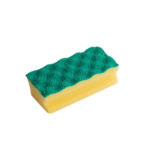 Губка ПурАктив, жёлтая, зелёный абразив, Vileda Professional, 123117, купить, цена, стоимость, оптом