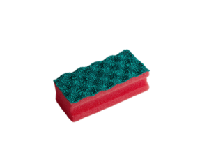 Губка ПурАктив, красная, зелёный абразив, Vileda Professional, 123116, купить, цена, стоимость, оптом