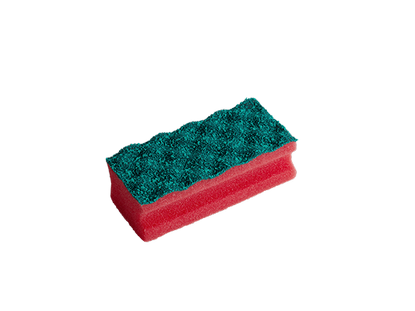 Губка ПурАктив, красная, зелёный абразив, Vileda Professional, 123116, купить, цена, стоимость, оптом